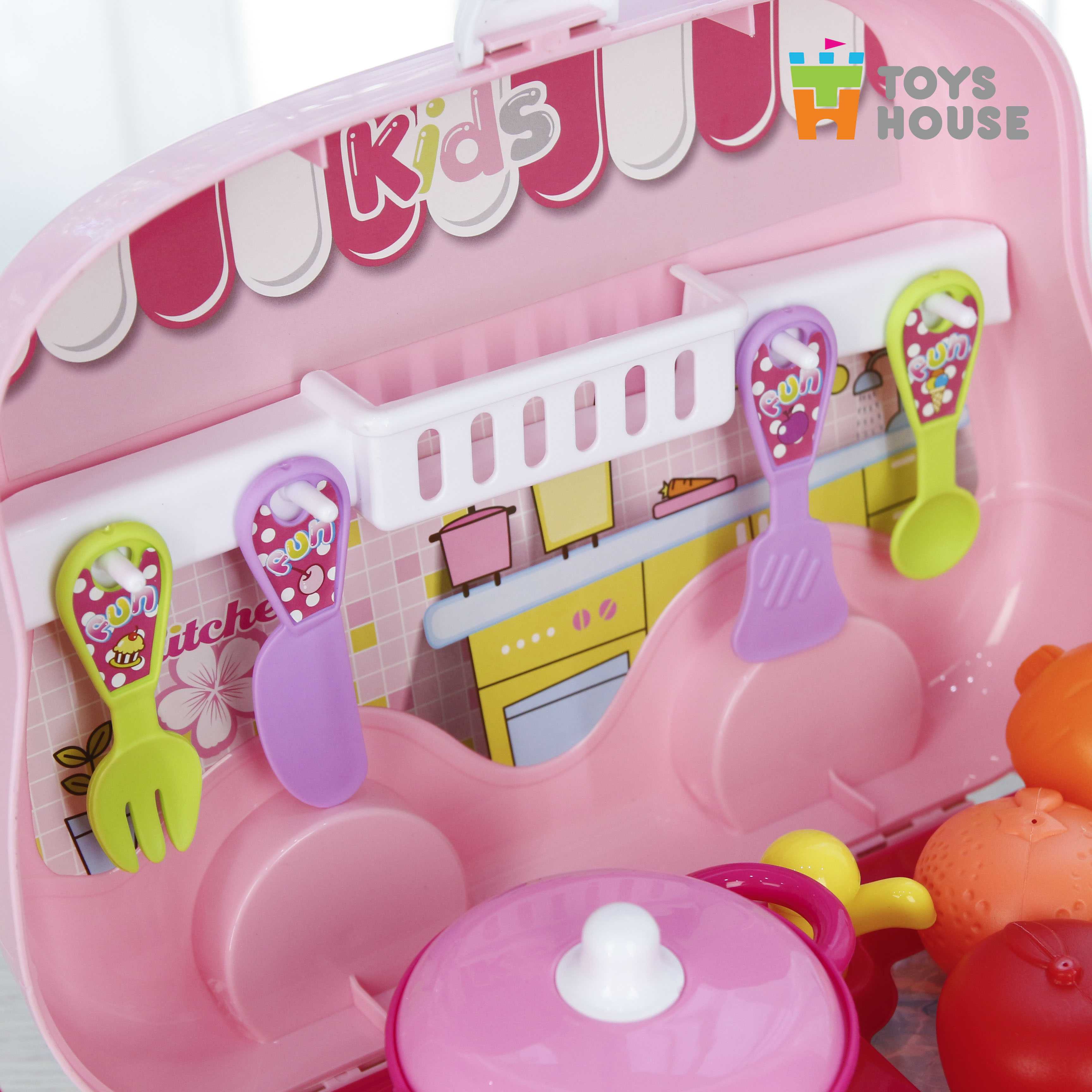 Hộp Bếp Nấu Ăn Hình Ô Tô Toys House 008-915 Màu Hồng