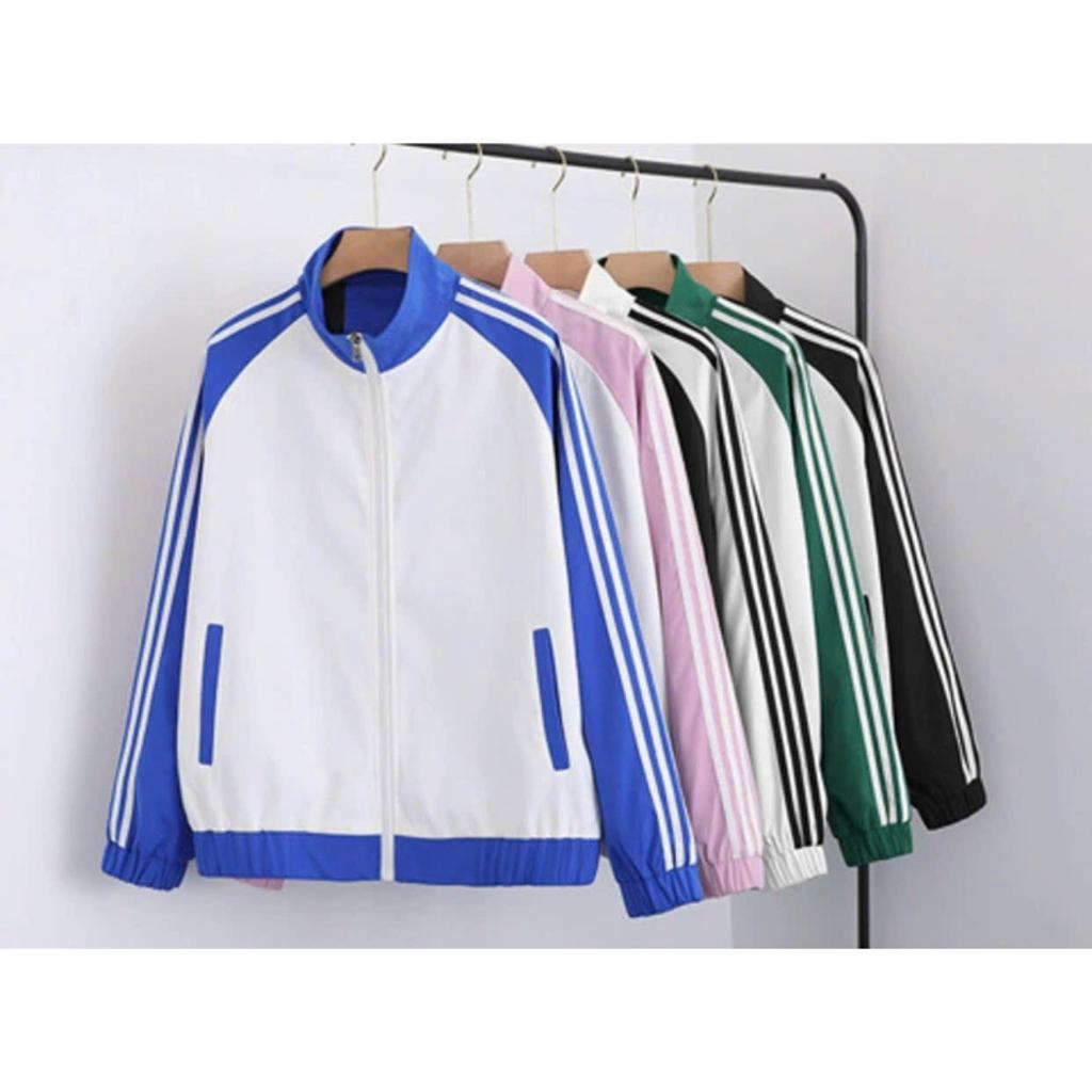Áo Khoác Dù Nam Nữ 2 Lớp Cao Cấp Unisex Phối Viền 3 Sọc Thời Trang Hot Trend