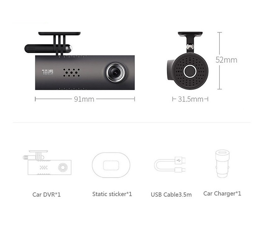 Combo Camera Hành Trình cho Ô tô Xiaomi 70mai Dash Cam Full HD 1080P , Bản 1S Midrive D06, Kèm thẻ nhớ 64GB A1 4K Lexar  -Hàng chính hãng (New Model)