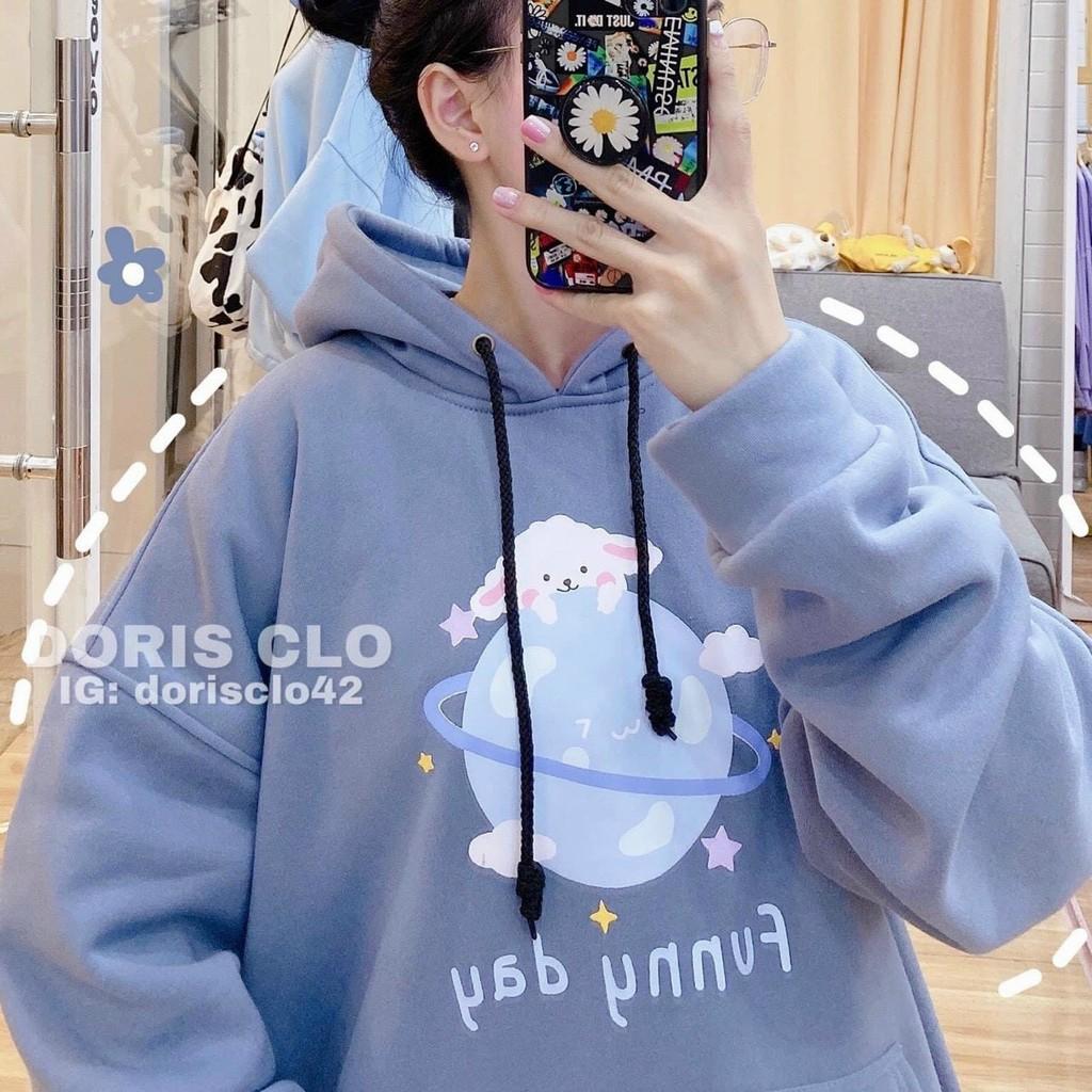 Áo khoác nỉ hoodie Funny unisex HOMIES liền mũ có túi, Áo hoodie nữ form rộng nỉ dày có mũ unisex mặc nhà đi chơi đi học thời trang hàn quốc