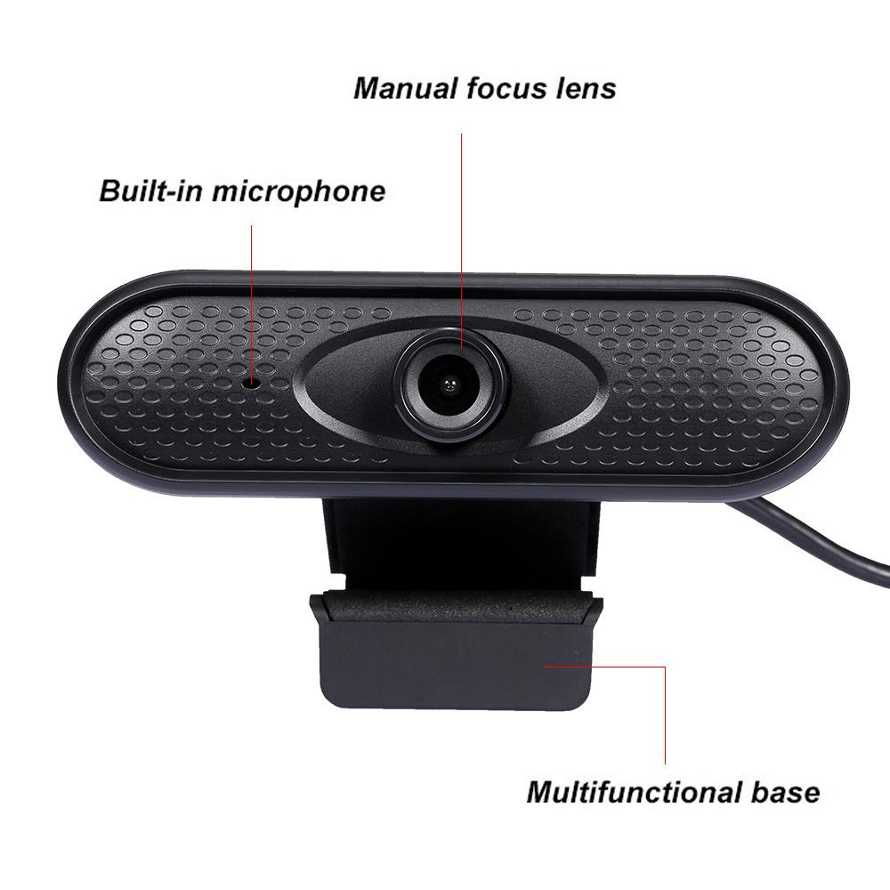 Webcam USB Camera HD 720p với Micrô tích hợp để ghi âm truyền trực tuyến cuộc họp trực tuyến