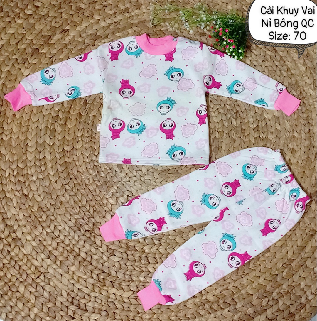 Bộ Thu Đông Nỉ Bông QC Cho Bé