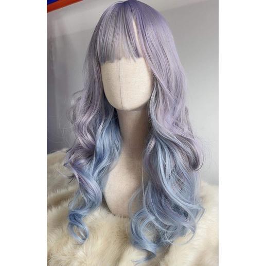 Tóc giả nguyên đầu cosplay cute-tặng lưới trùm tóc