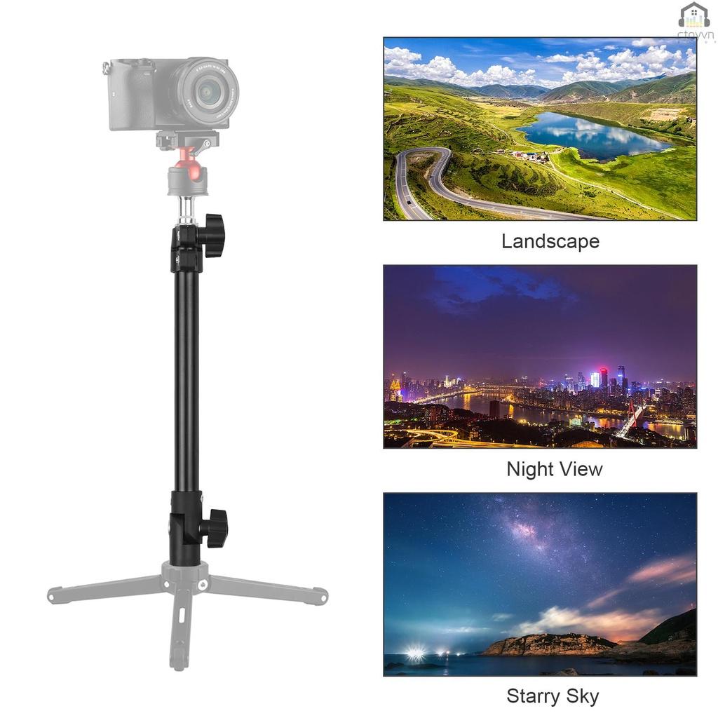 Thanh kẹp chữ C bằng hợp kim nhôm kèm ốc vít 1/4inch dài 28-46cm có thể điều chỉnh cho máy ảnh