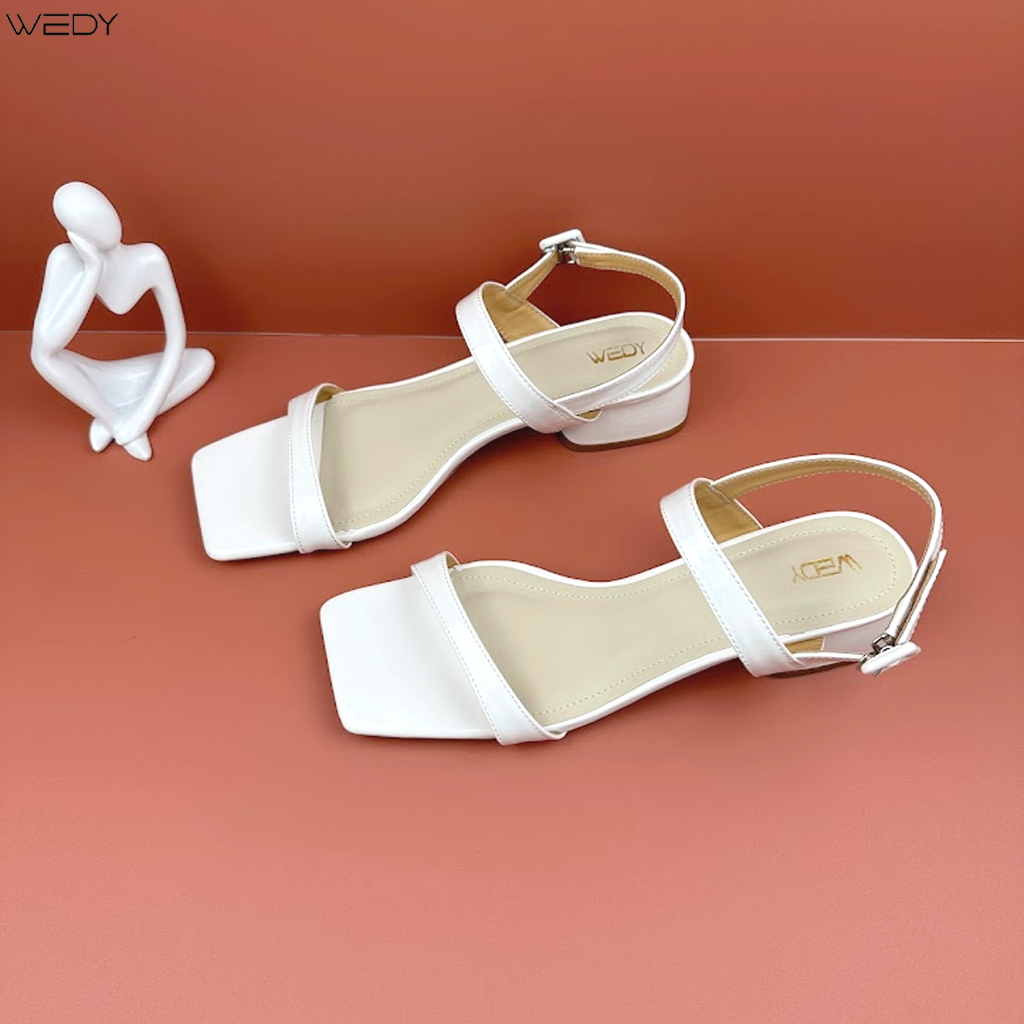 Sandal Nữ Cao Gót Đế Vuông 3 Phân, Giày Sandal Nữ Quai Mảnh Thiết Kế Sang Trọng WD2325