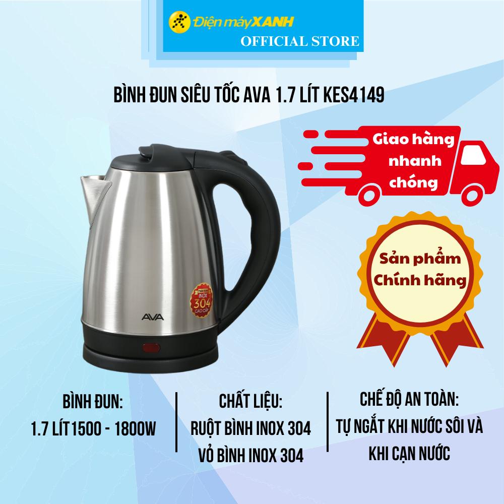 Bình đun siêu tốc AVA 1.7 lít KES4149 - Hàng Chính Hãng