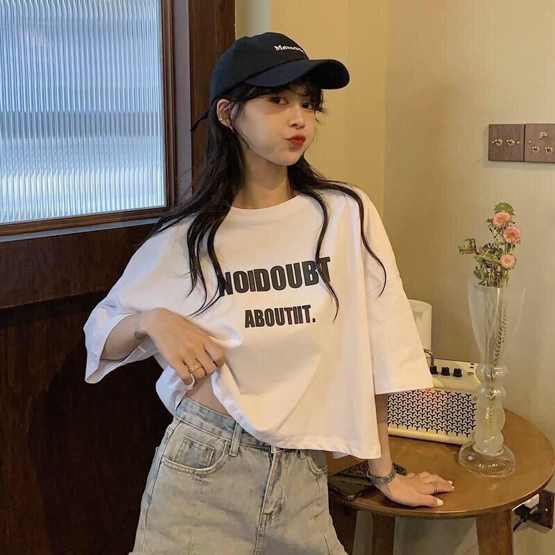 áo thun nữ croptop form rộng 122