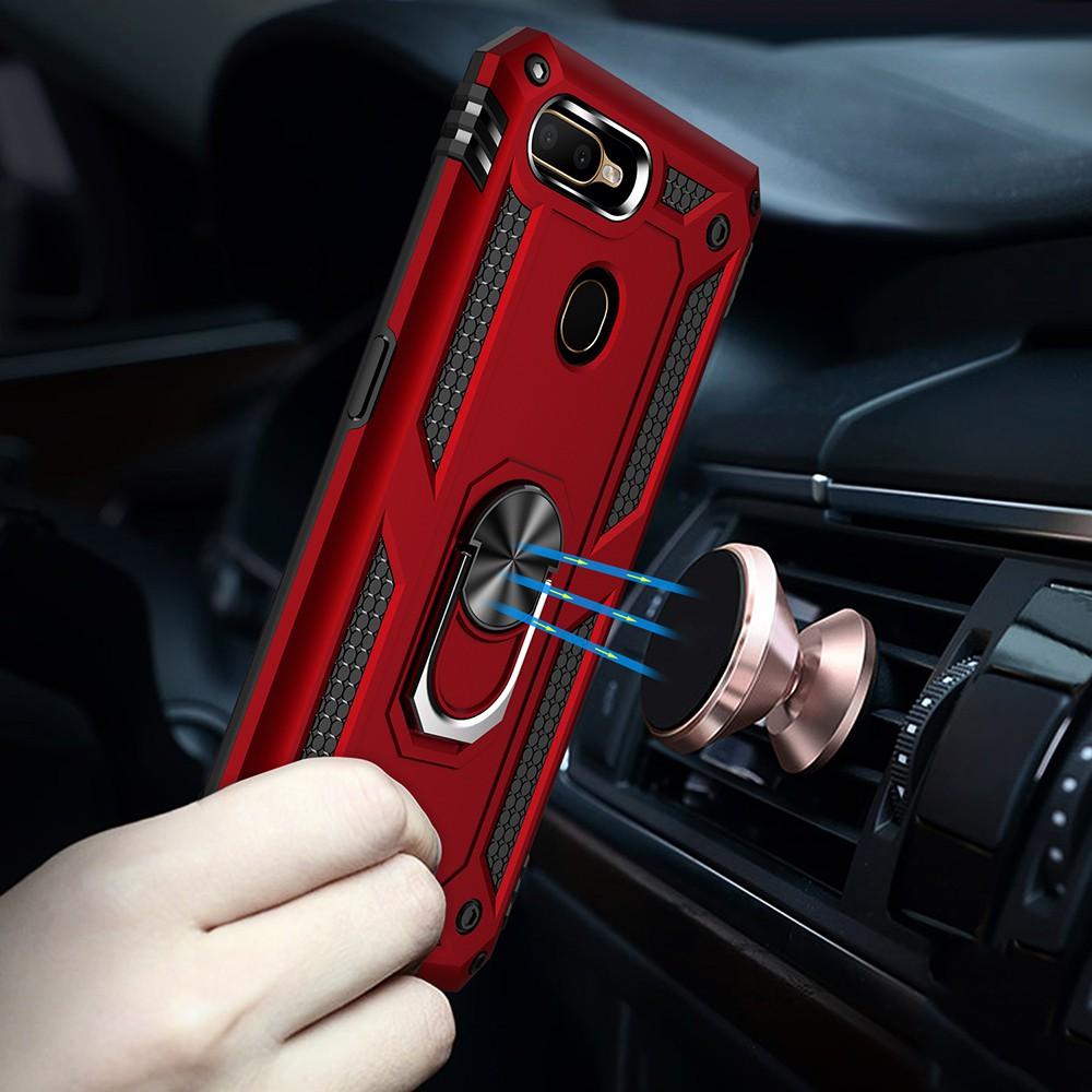Ốp lưng cho Oppo A5S A7 chống sốc 2 lớp kèm nhẫn iring làm giá đỡ