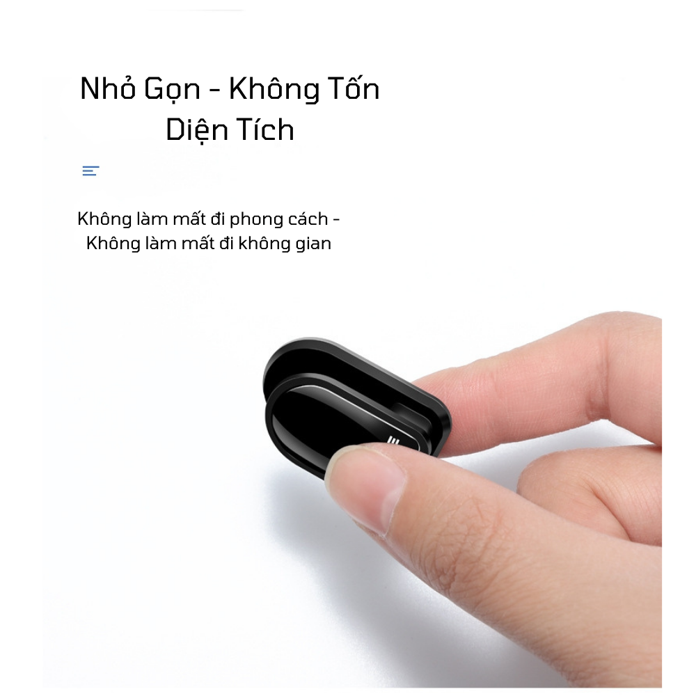 Bộ 4 Móc Dán Treo Đồ Nội Thất Hatsu - Treo Cáp Sạc, Chìa Khóa, Túi Xách Xe Hơi, Ô Tô Cao Cấp - Chịu Lực Mạnh Mẽ - Nhựa ABS - Còn Có Thể Dùng Cho Treo Vật Dụng Trong Nhà