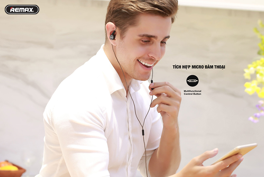 Tai Nghe In-Ear Remax RM-590 Âm Thanh HIFI Jack 3.5 - Hàng Chính Hãng