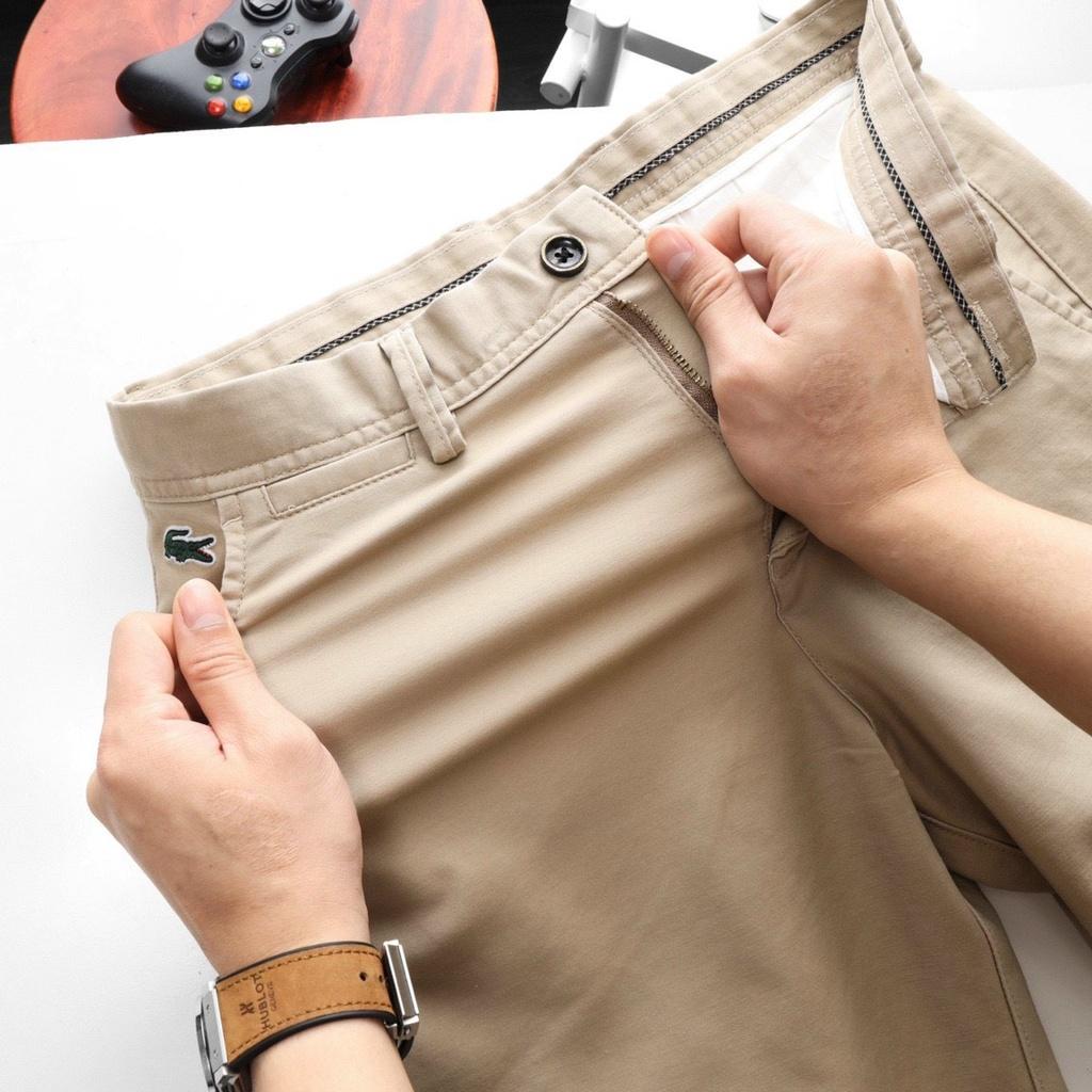 VNXK - Quần short kaki nam có logo bên hong QSKL - LASTORE MENSWEAR