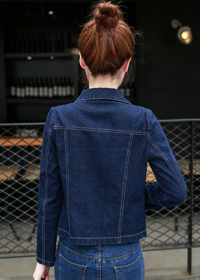 Áo Khoác Jeans Nữ Vạt Chéo BY1051 - Xanh Đen