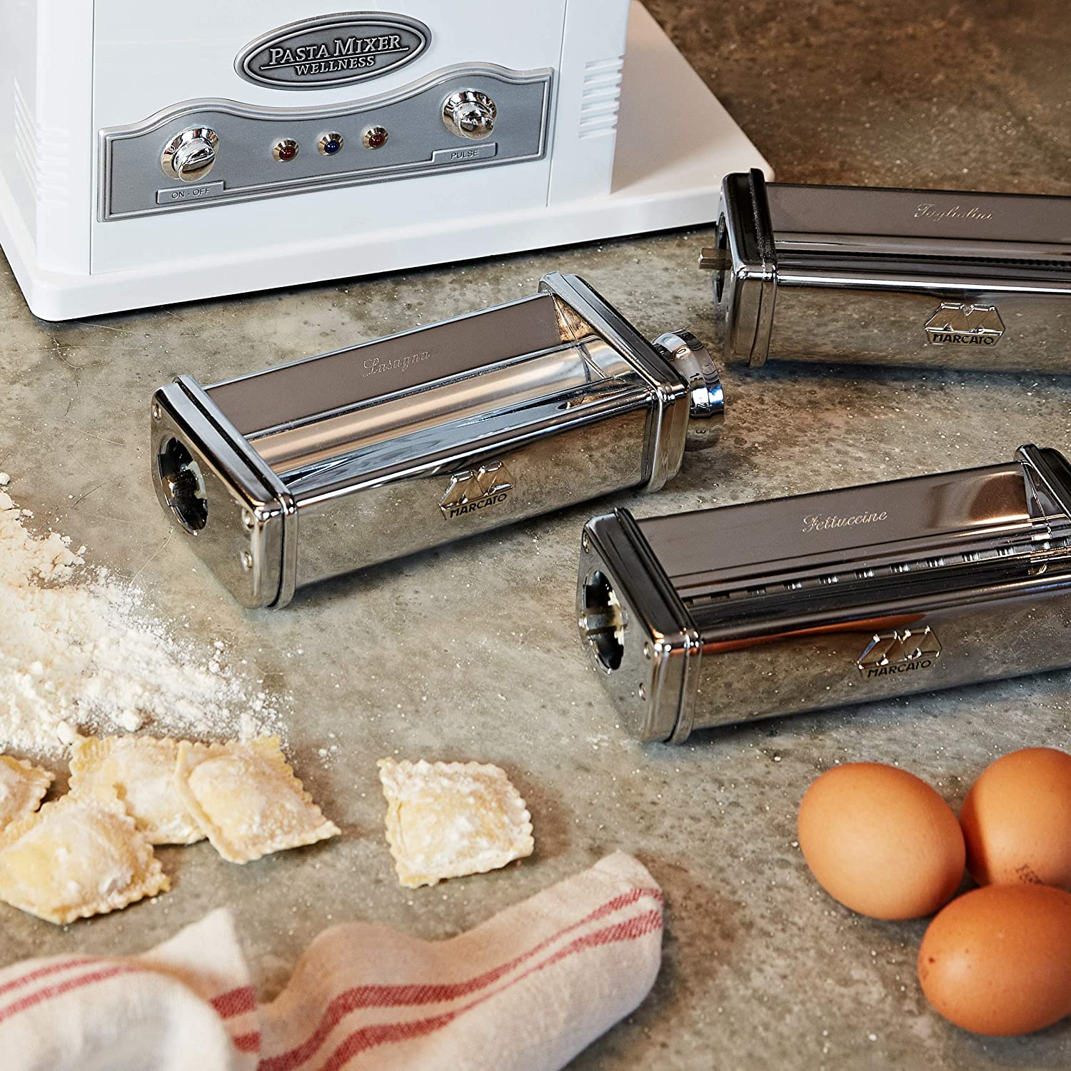 Máy Trộn Bột Và Cắt Mì Ý Marcato Pasta Fresca Xuất xứ Ý