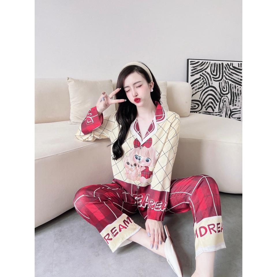 Bộ Pyjama lụa xước ánh kim cao cấp HÀNG THIẾT KẾ MỚI.