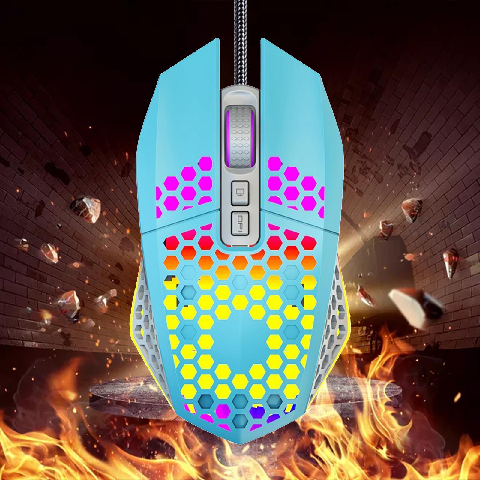 Wired Mouse, Optical Gaming Mice with 7 Buttons and RGB Backlight RGB Backlit, for PC Computer Laptop, 800 1600 2400 3200 4800 8000 DPI