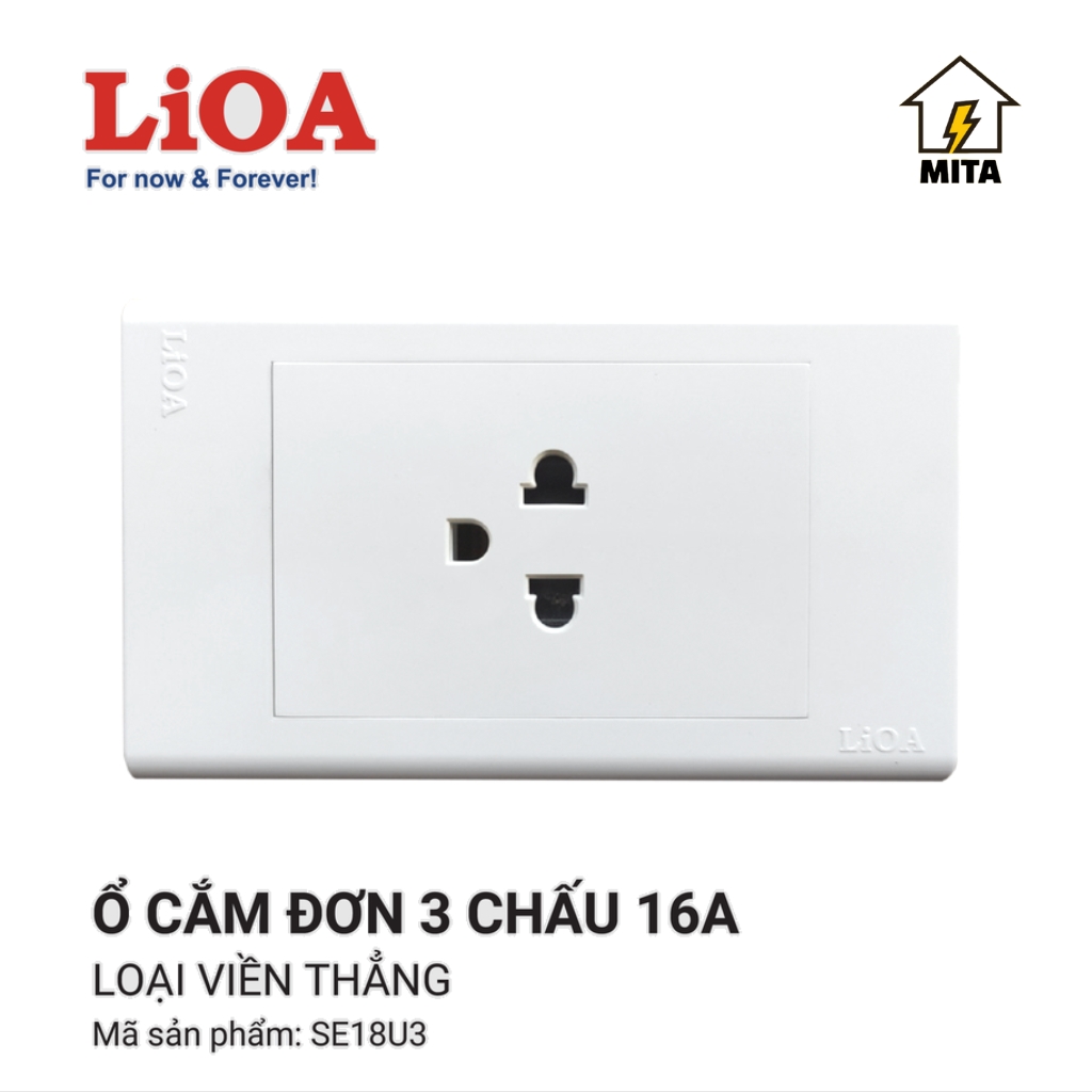 Mặt ổ cắm điện âm tường LiOA