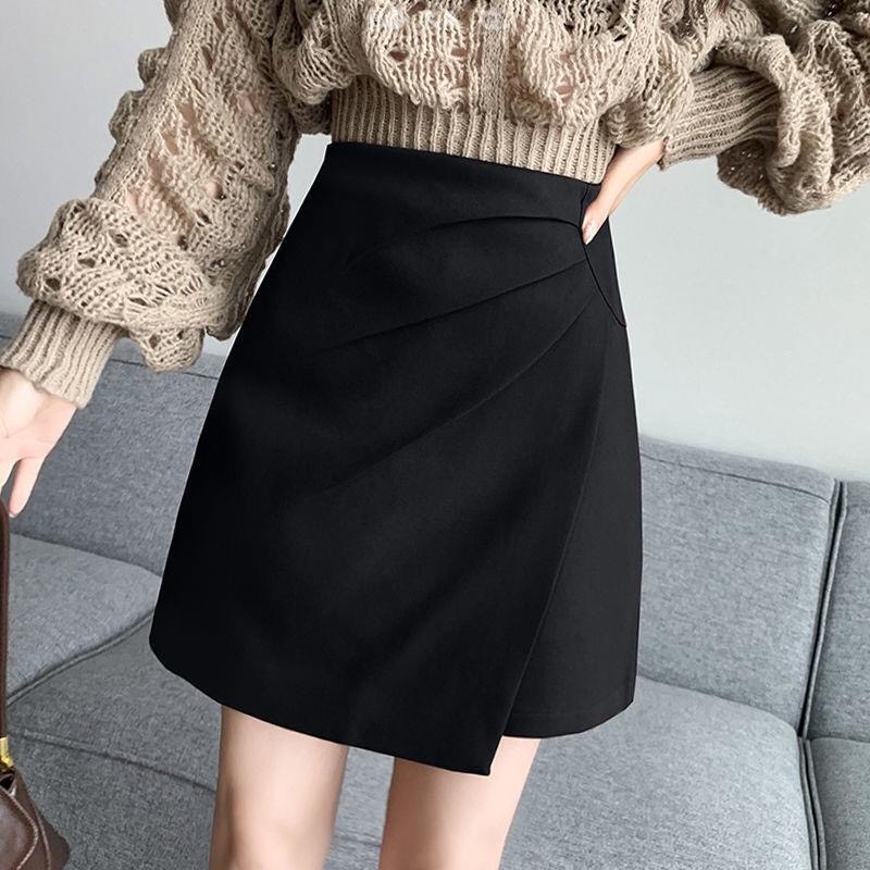 Chân váy xếp ly lưng cao tôn dáng Chân váy bút chì công sở cạp cao form chuẩn hàn quốc mặc đi làm đi chơi dạo phố
