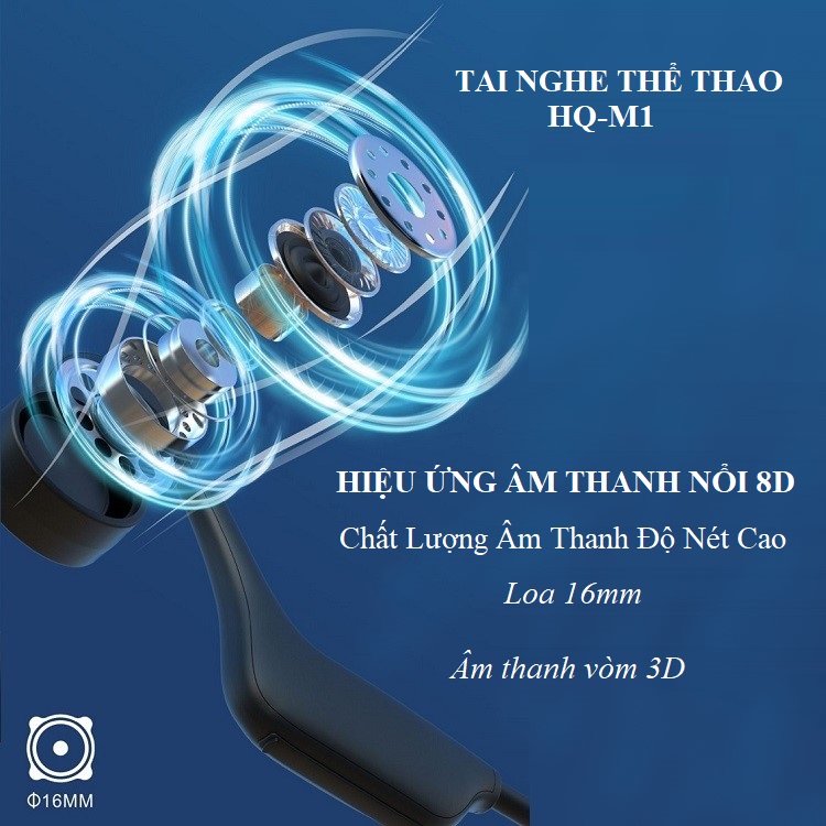 Tai Nghe Bluetooth Thể Thao M1 - Tích Hợp Khe Cắm Thẻ Nhớ TF Nghe Nhạc Không Cần Bluetooth - Hiệu Ứng Âm Thanh Nổi Sống Động