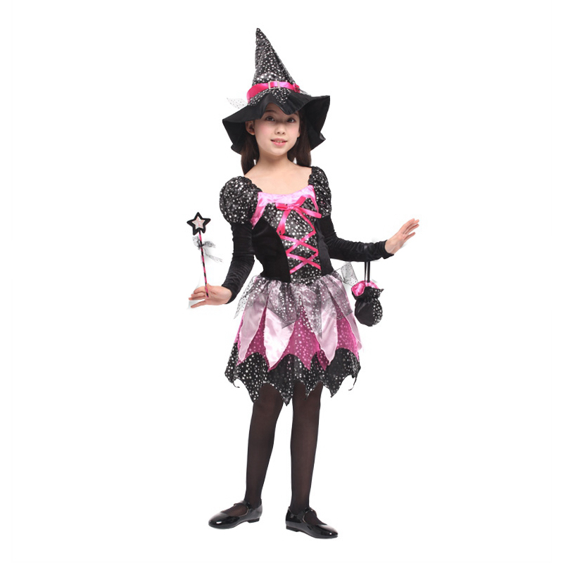 Bộ váy phù thủy sao lấp lánh hóa trang Halloween cho bé G-0218