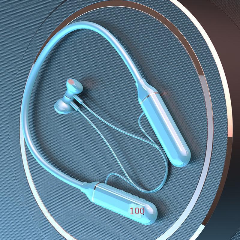 Đảm bảo chất lượng tai nghe bluetooth không dây đeo cổ có chức năng hiển thị kỹ thuật số tai nghe treo cổ âm thanh nổi thể thao nửa trong tai dung lượng lớn