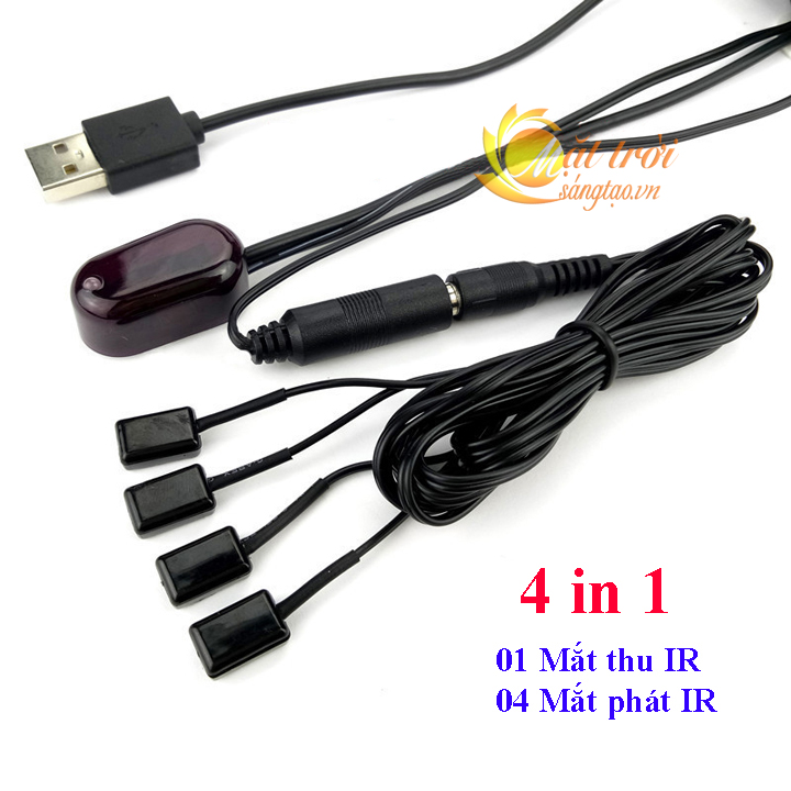 Bộ chuyển tiếp, mở rộng tín hiệu điều khiển hồng ngoại IR V1 1 mắt thu - 1 mắt phát
