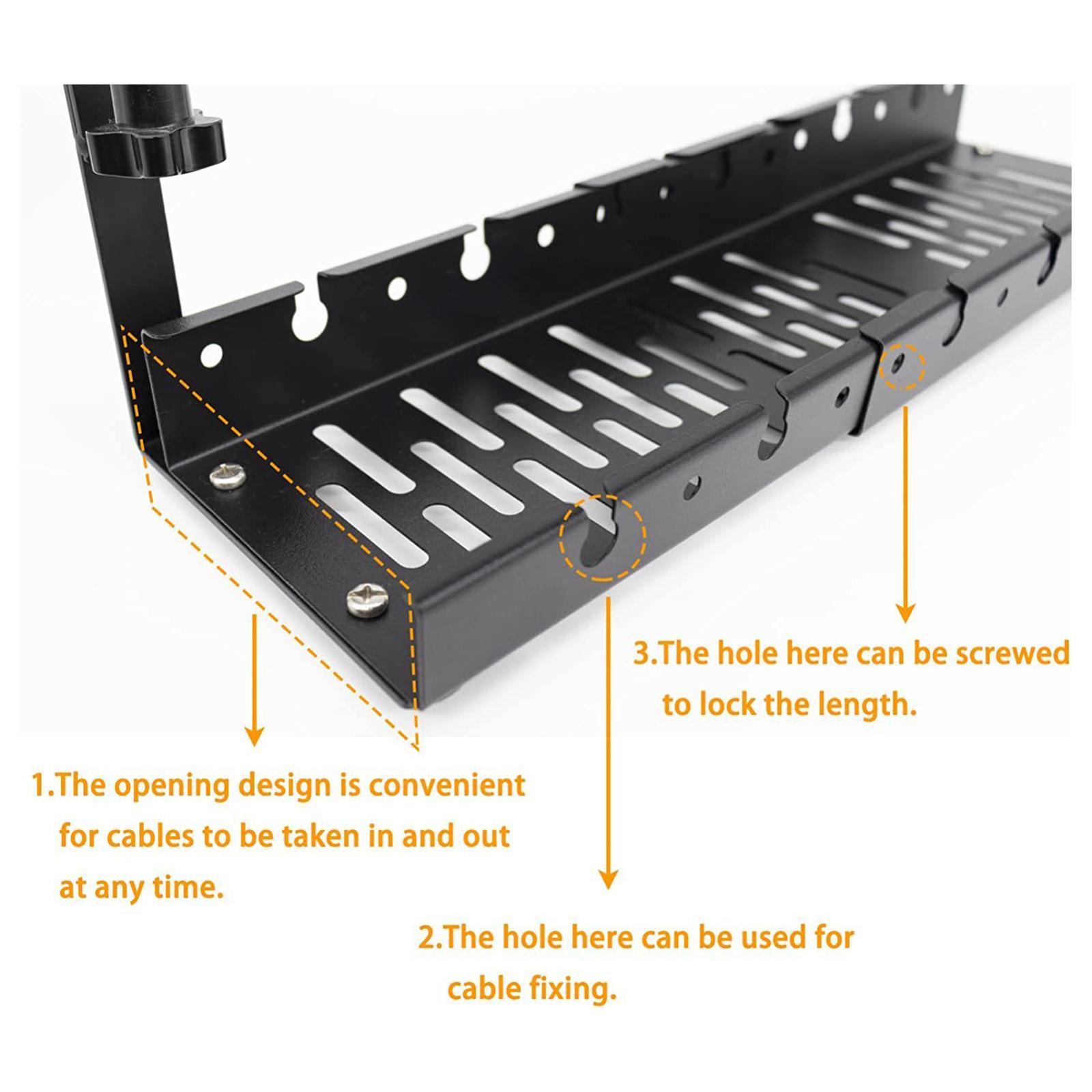 Under Desk Wire Management Iron Cable Management Tray for Internet Cafe Home