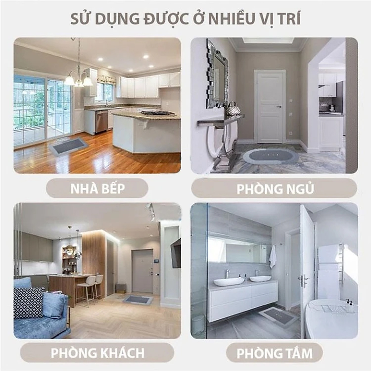 Thảm Lau Chân Silicon, Lót Cửa Chùi Chân, Siêu Mềm, Siêu Thấm Hút, Dễ Vệ Sinh, Chống Trơn Trượt Cho Nhà Tắm