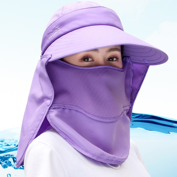 Mũ rộng vành nữ kèm khẩu trang chống nắng  360 độ cao cấp, nón khẩu trang nữ tạo kiểu