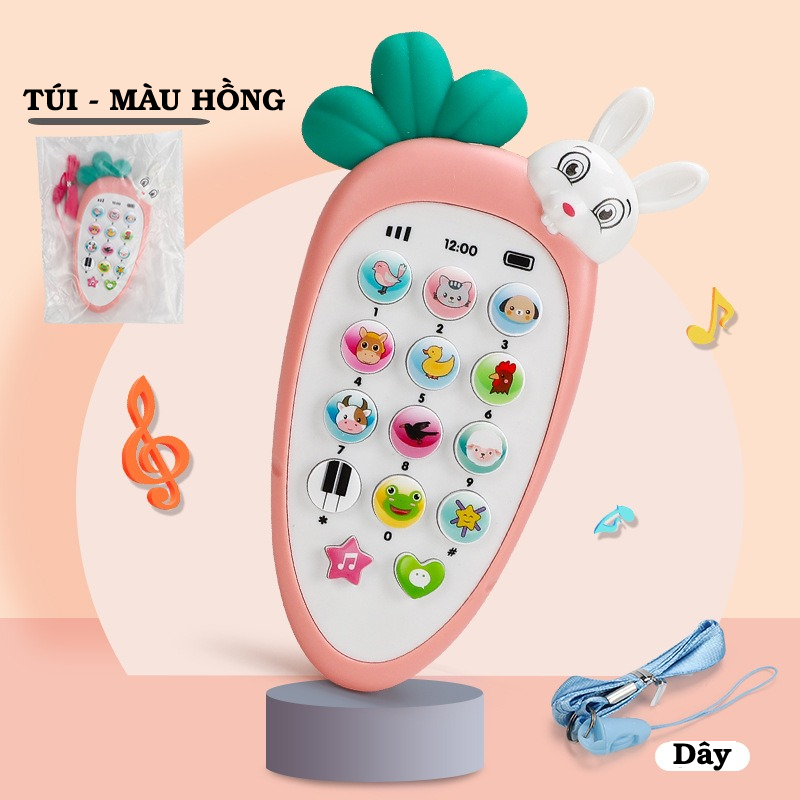 Điện thoại đồ chơi có nhạc phát sáng, an toàn cho bé giúp phát triển khả năng âm nhạc