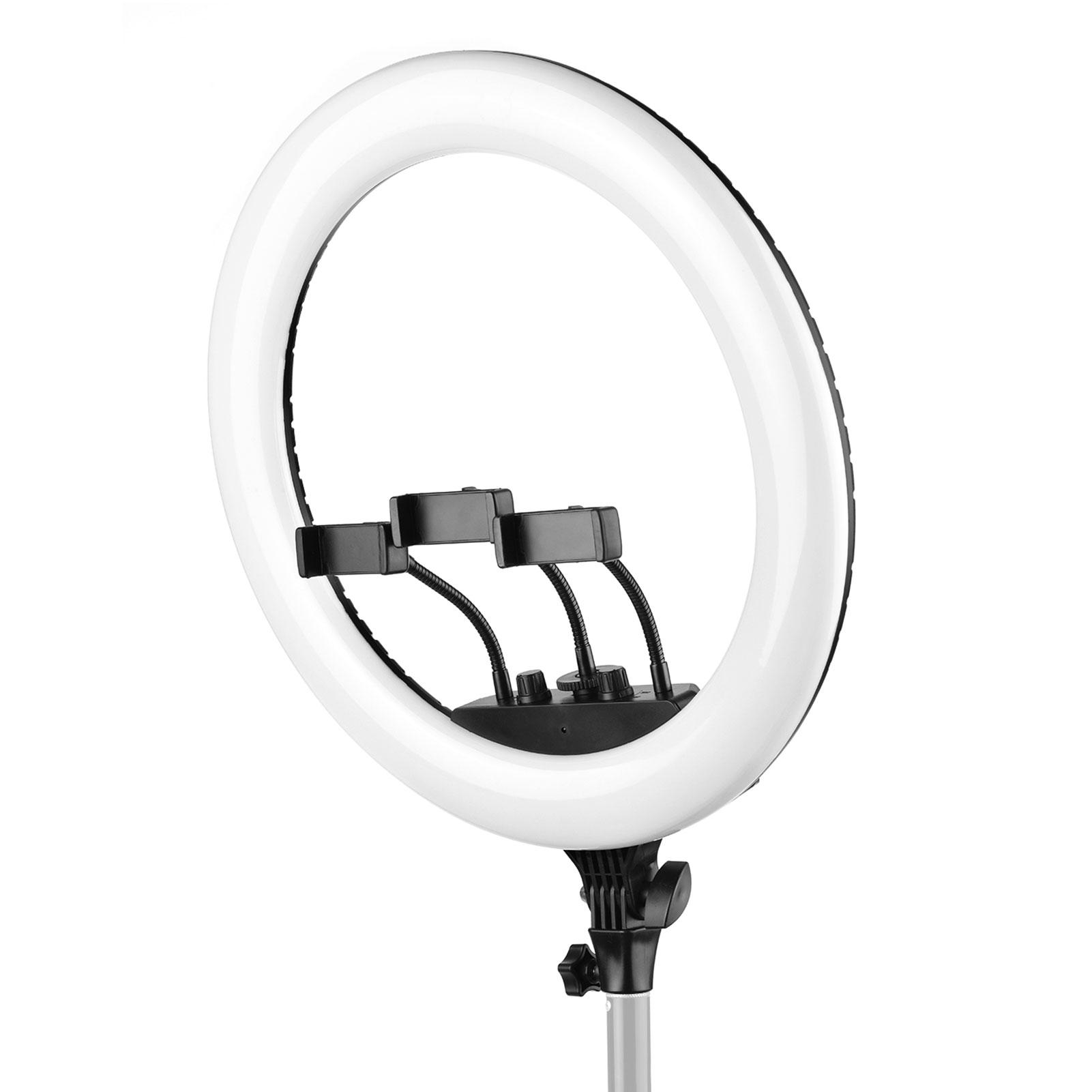 Bộ đèn chụp ảnh 18 inch LED Ring Light 3200K-5600K Có thể điều chỉnh độ sáng vô cấp Điều khiển từ xa