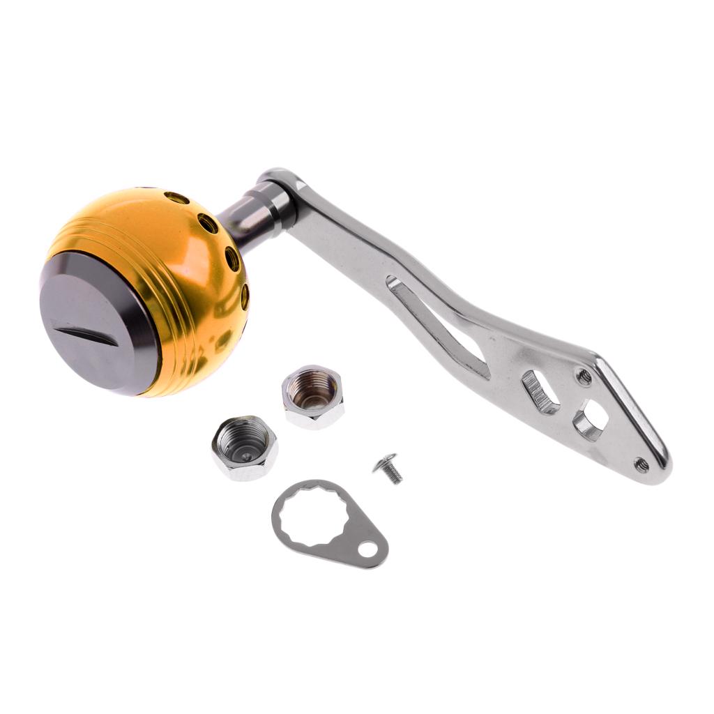 Power Fishing Reel Handle with Knob for Baitcasting Reel / Round Reel Gold
