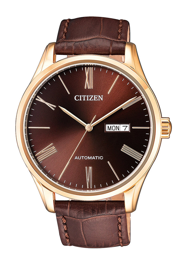 Đồng hồ Nam Citizen dây da Automatic (Tự Động) kính cứng NH8363-14X