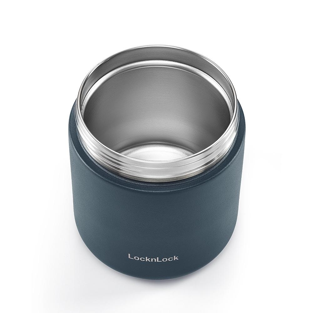 Bộ hộp cơm giữ nhiệt LocknLock Lunch Box LHC8052S01 3 hộp giữ nhiệt kèm túi, muỗng đũa màu xanh - Hapos