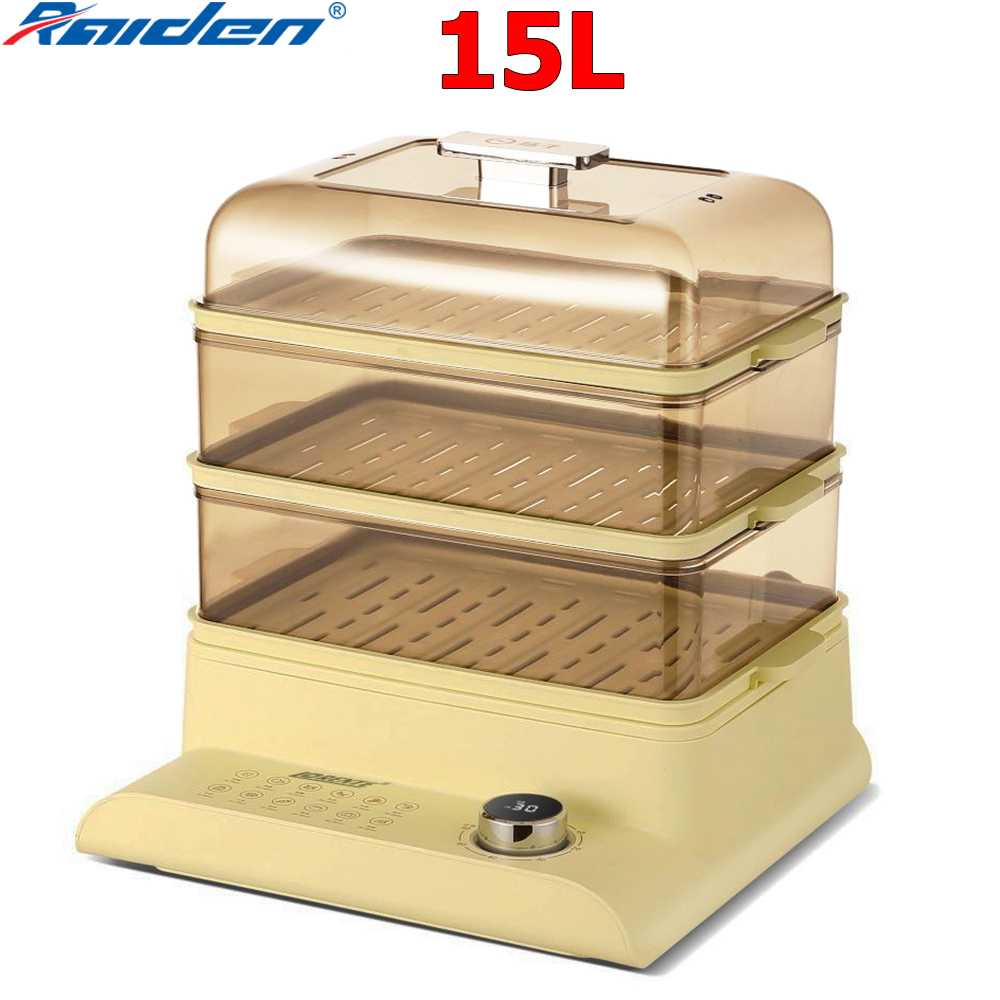 Nồi hấp 3 tầng Lorente LT-7273 tổng dung tích 15L, hấp hải sản, rau củ, cá và hấp được gà nguyên con - Hàng chính hãng