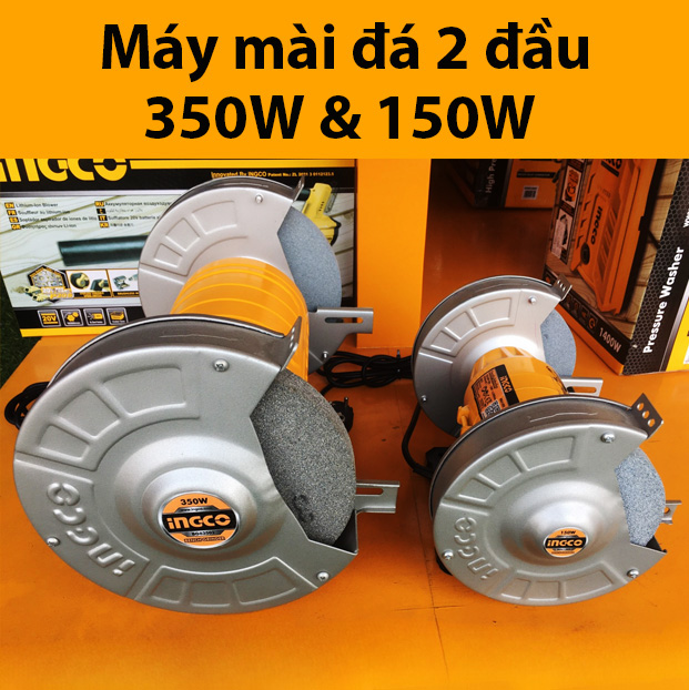 Máy mài đá 2 đầu INGCO BG83502 công suất 350W, đường kính đá mài 200mm