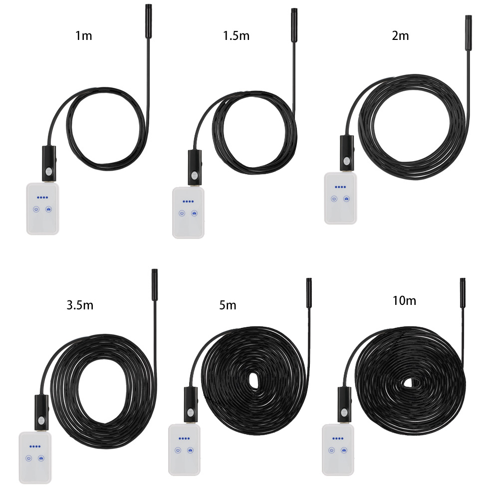 Kính Nội Soi WiFi Không Dây 9mm 5m Camera Chống Thấm Nước 2.0 Megapixel 6 Đèn LED Cho IOS Android
