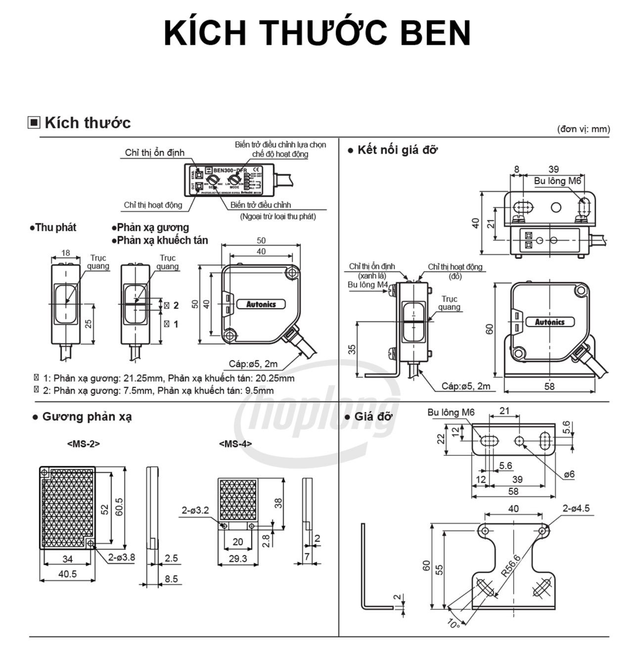 CẢM BIẾN QUANG BEN5M-MFR