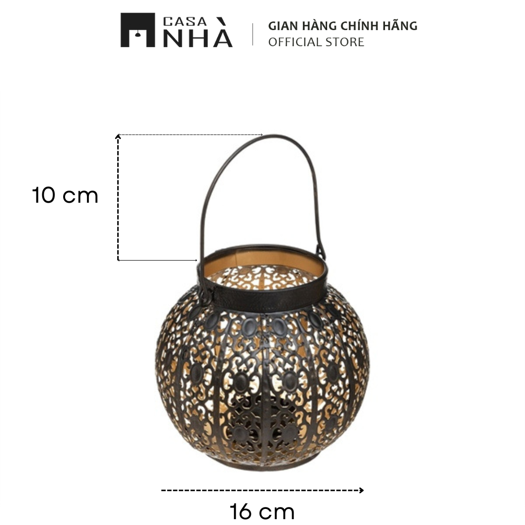 Chân Nến Trang Trí Bằng Kim Loại Màu Đen - Họa Tiết Hoa Văn - Sang Trọng và Tinh Tế  | Casanhà Home Furniture