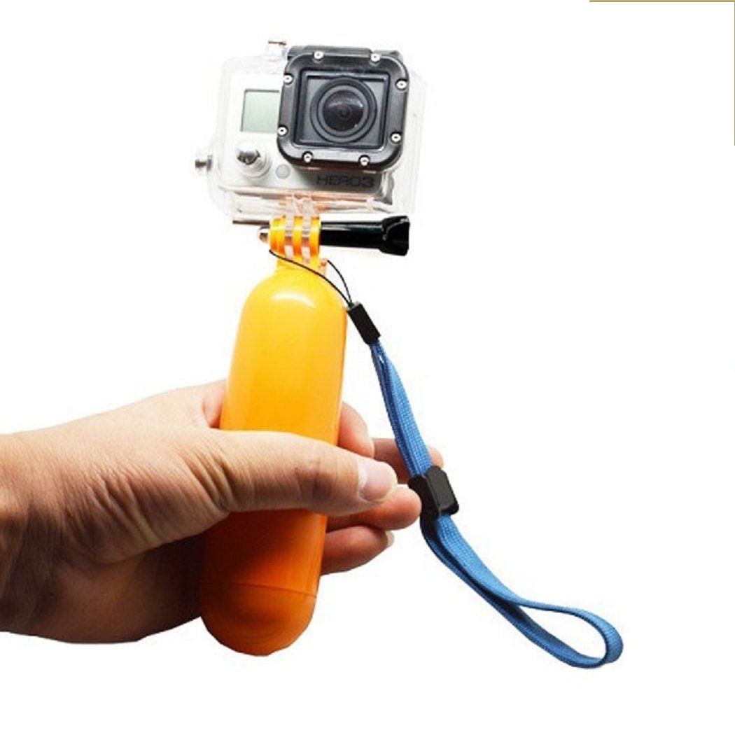 Phao nổi cầm tay vàng phụ kiện action cam Gopro