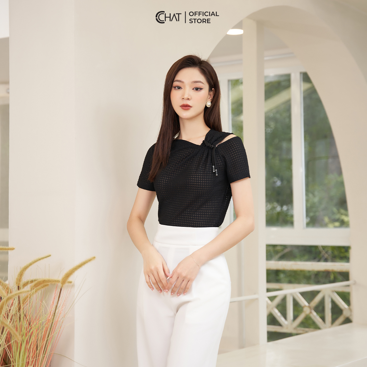 Áo Thun Rúm Lệch Chất Thun Cao Cấp Co Giãn Mềm Mịn 53TNC2007OT