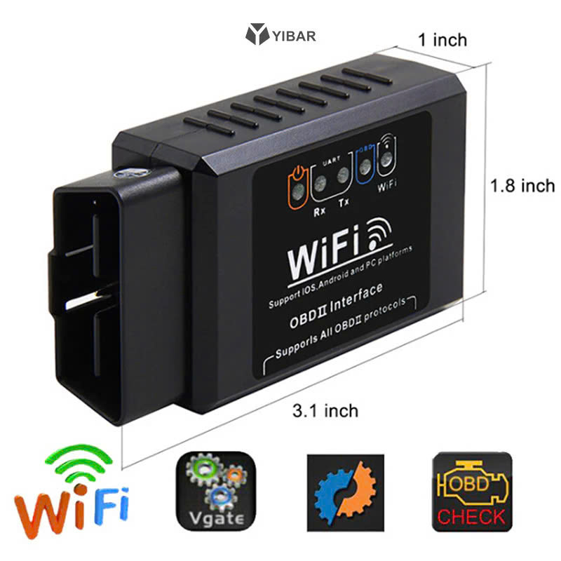 Máy OBD2 Wifi Tex - Bản Mới Màu Đen Loại Tốt Đọc Xóa Lỗi Hiệu Quả, ĐÈN TRANG TRÍ