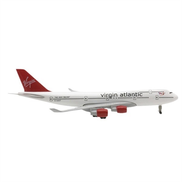 Mô hình máy bay tĩnh B747 Virgin Atlatic 20cm có bánh xe