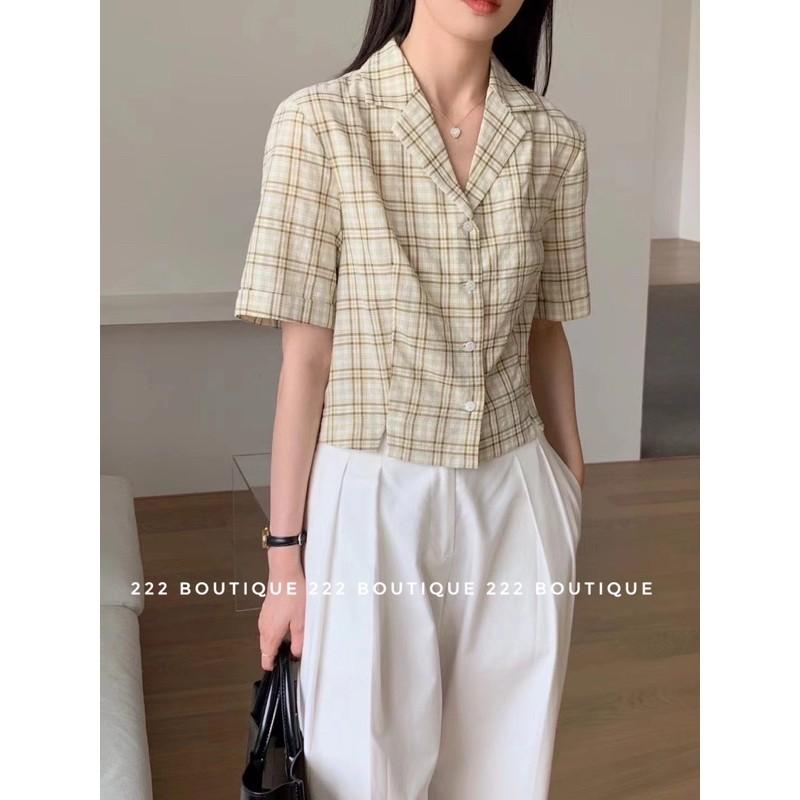 Sơ mi Linen dáng ngắn