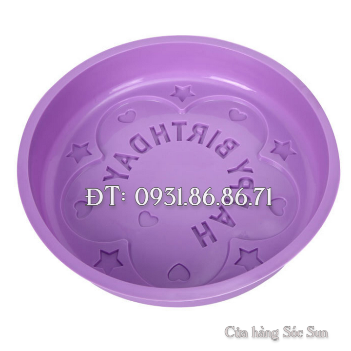 Khuôn silicon Happy Birthday loại 28 cm – Mã số 1012