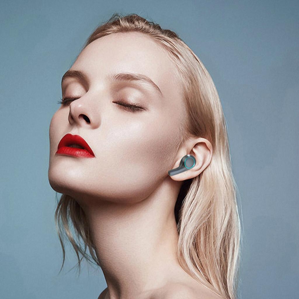 Bluetooth 5.0 Headset Wireless Earphones Mini Headphones Black