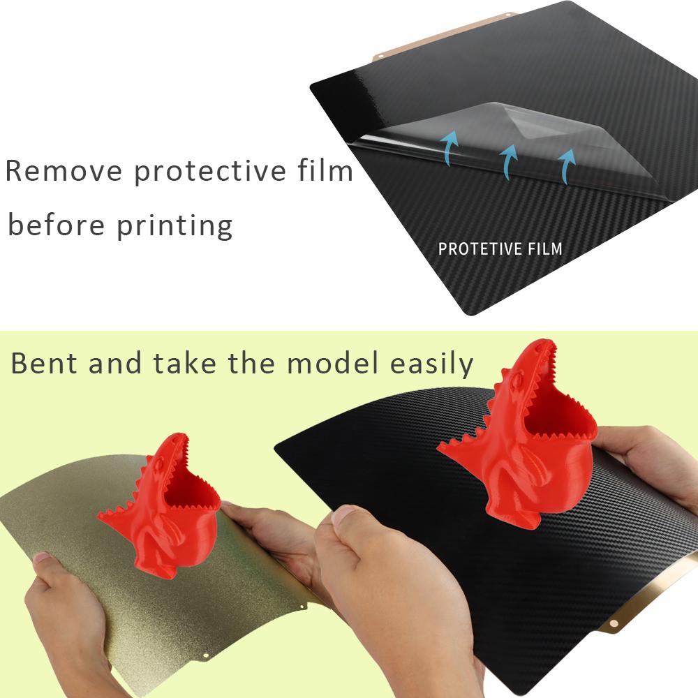 Tấm PEI 350*350mm Tấm Tấm Lò xo từ Tấm xây dựng tấm thô Pei Pet Double Side cho Voron 3D Máy in Bed Heat