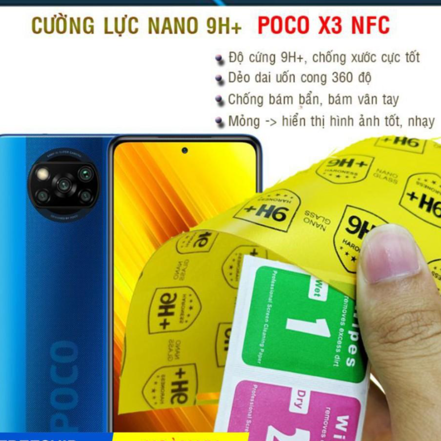 Dán cường lực dẻo nano dành cho Xiaomi Poco X3