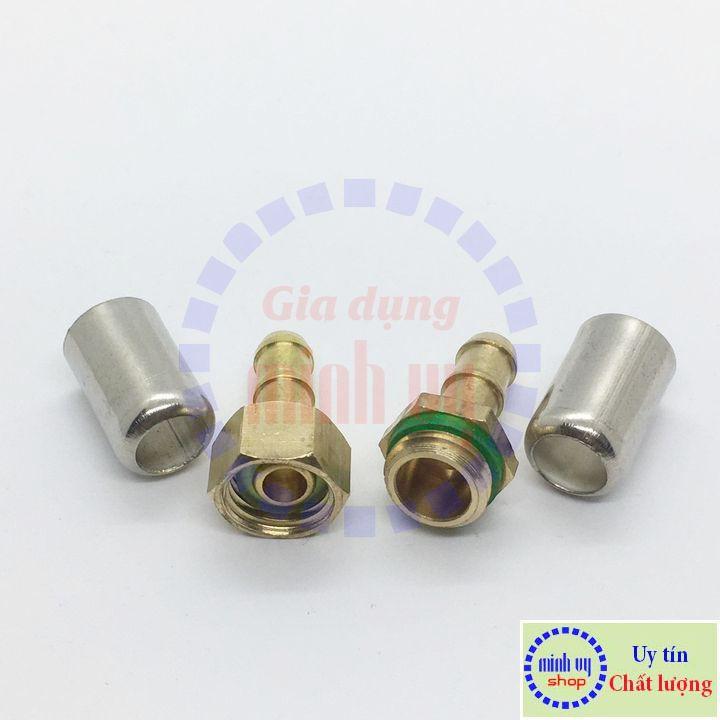 Đầu cos bấm dây áp lực máy rửa xe, dây xịt phun thuốc - kích cỡ cho ống 6.5mm và 8.5mm