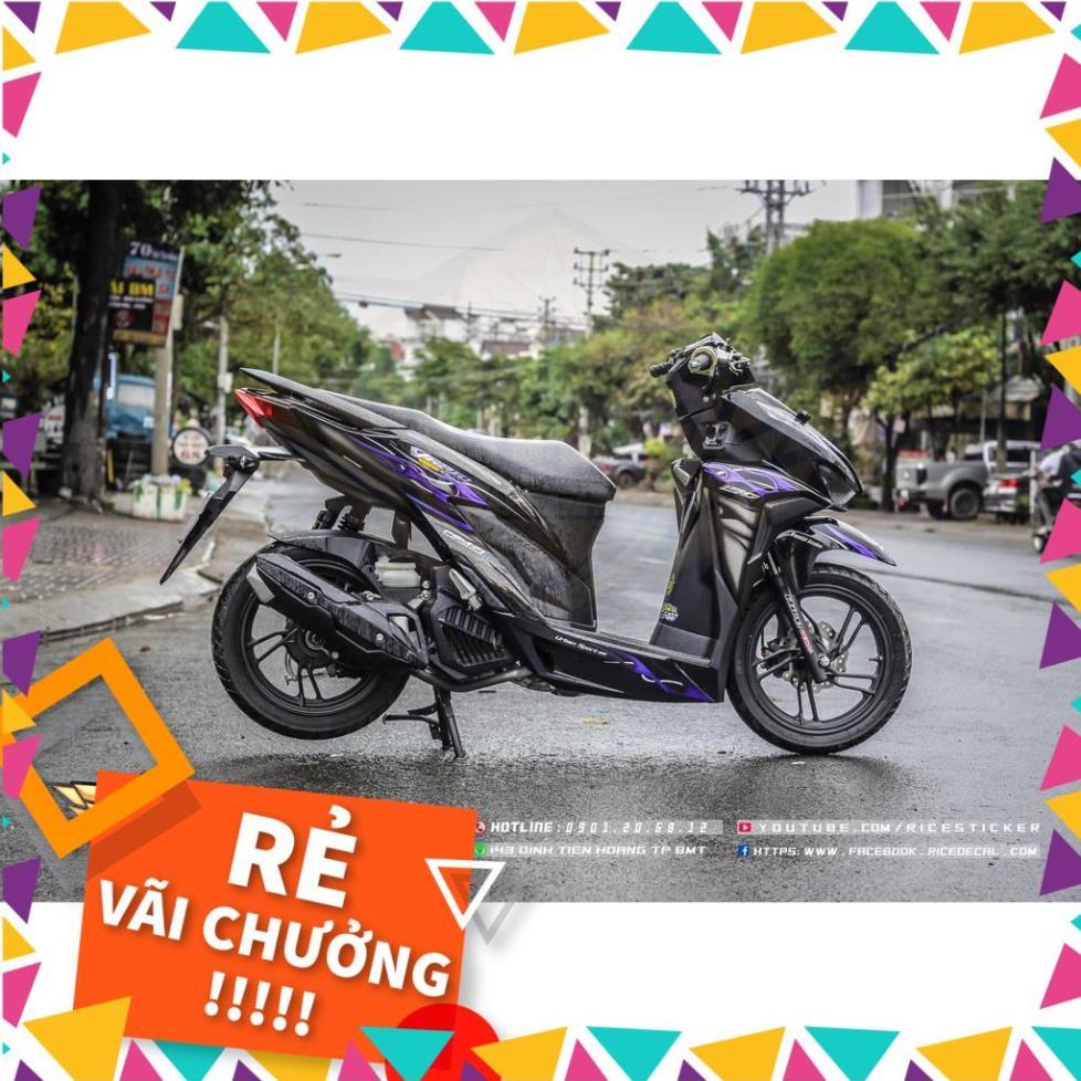 Tem Rời Vario 150 Mẫu Lửa Tím Đen Bạc