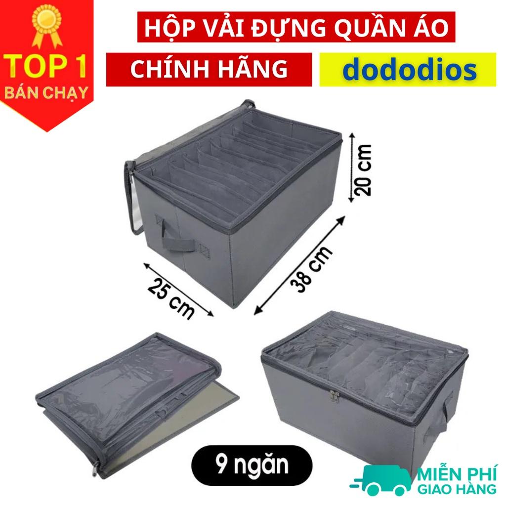 Hộp Vải Đựng Quần Áo, Hộp Để Quần Áo, Khăn Tắm, Đồ Lót Có Khóa Kéo Mặt Kính Ni Lông Nhiều Ngăn Tiện Ích DoDoDios